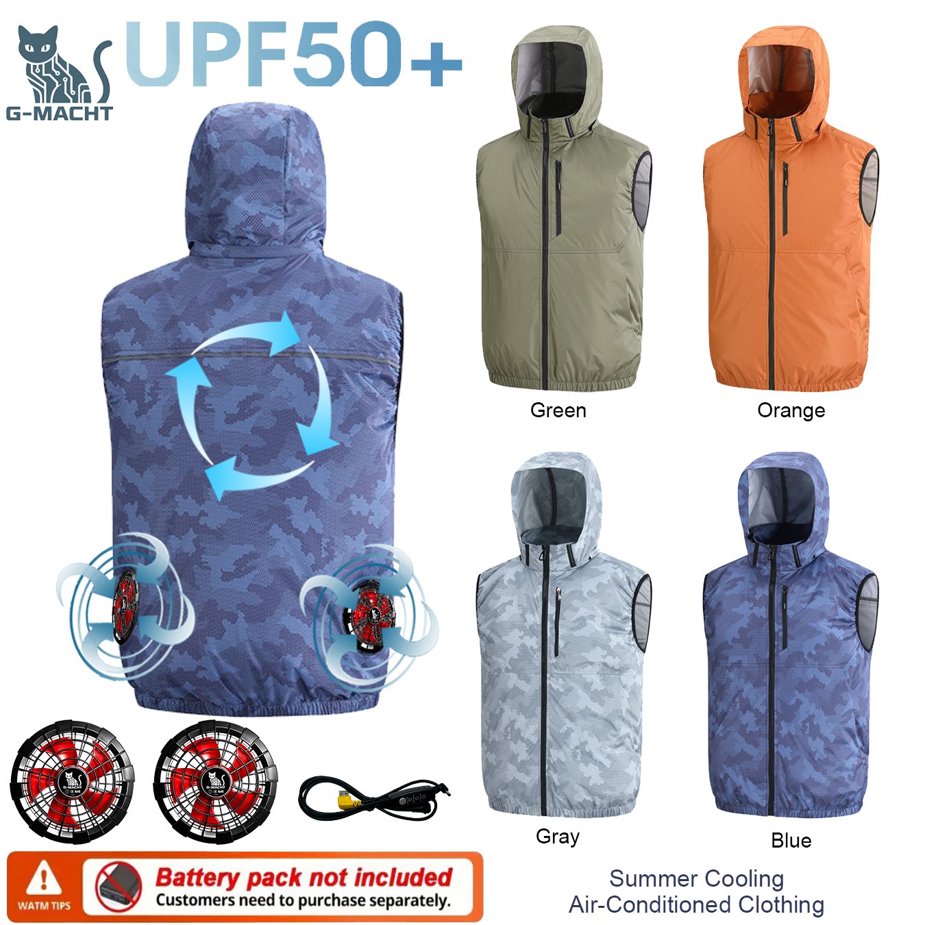 Outdoor Sport Windbreaker - Summer Sport 12V/5V Fan Air Condition