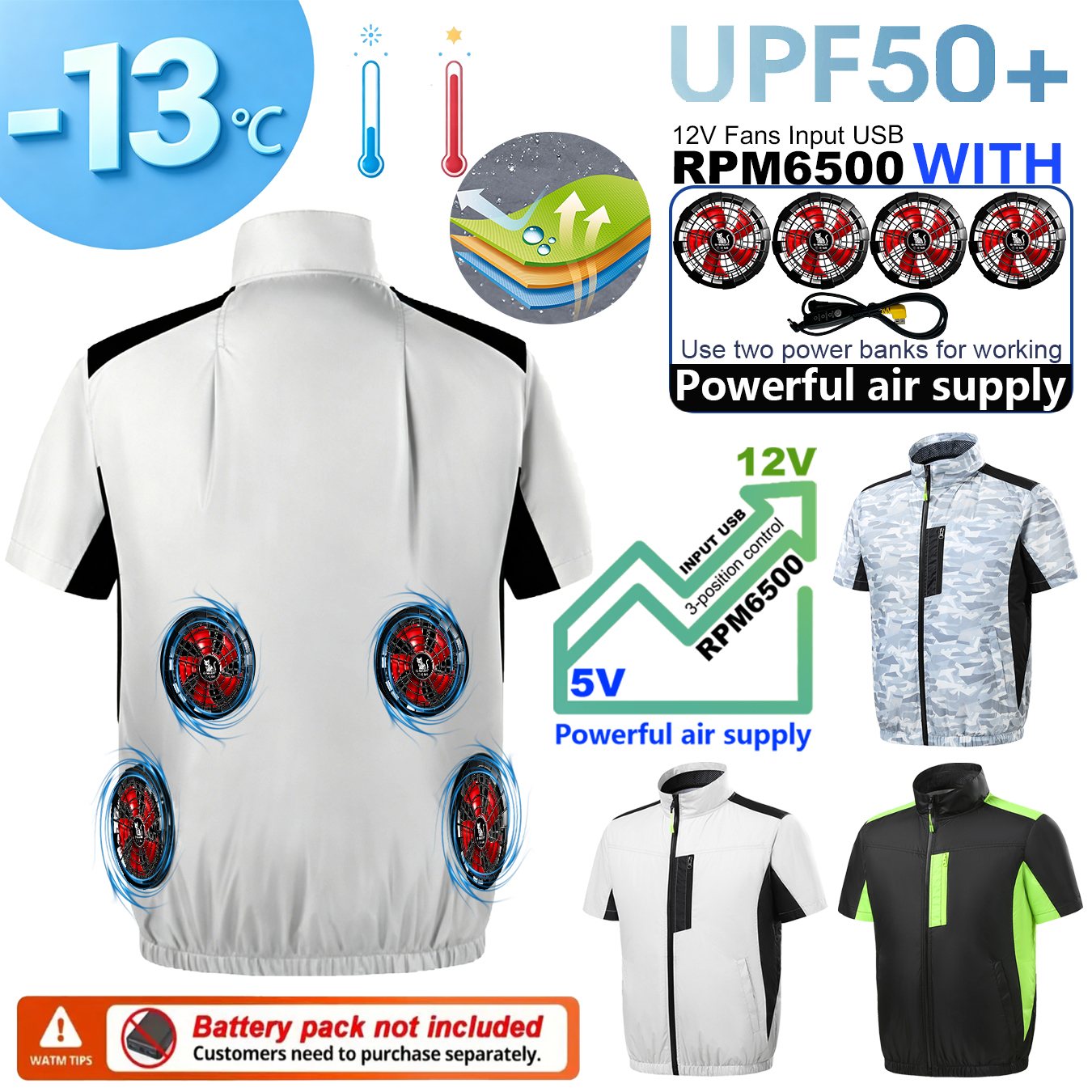 Summer 4 Fans Air Conditioning - Outdoor Sport Windbreaker recension och pris